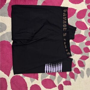 Savage X Fenty Black Leggings with Gold Accents